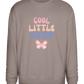 Cool Little Sister Butterfly Design - Comfort Essential Unisex Sweater_CHARCOAL CHIN_front