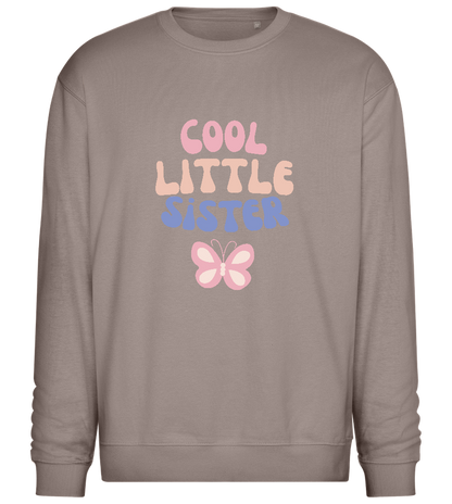 Cool Little Sister Butterfly Design - Comfort Essential Unisex Sweater_CHARCOAL CHIN_front