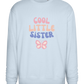 Cool Little Sister Butterfly Design - Comfort Essential Unisex Sweater_CREAMY BLUE_front