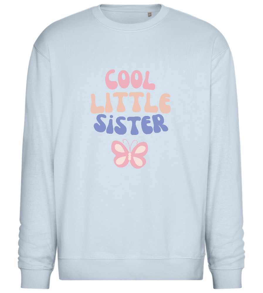 Cool Little Sister Butterfly Design - Comfort Essential Unisex Sweater_CREAMY BLUE_front