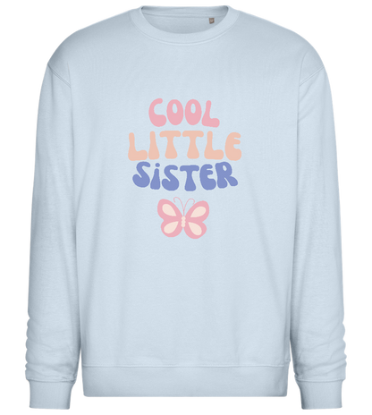 Cool Little Sister Butterfly Design - Comfort Essential Unisex Sweater_CREAMY BLUE_front