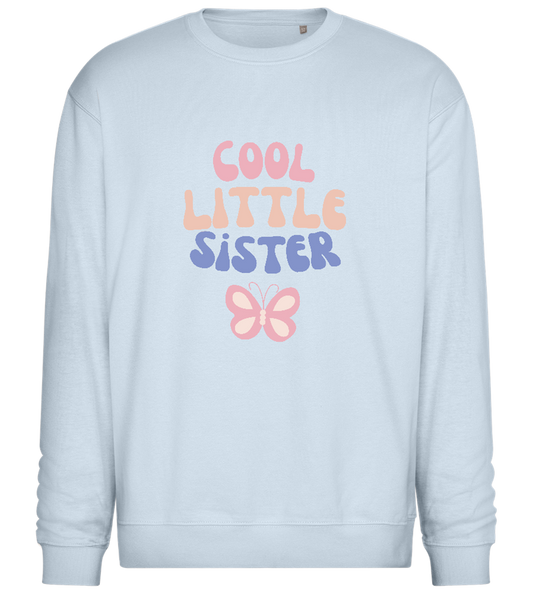 Cool Little Sister Butterfly Design - Comfort Essential Unisex Sweater_CREAMY BLUE_front