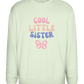 Cool Little Sister Butterfly Design - Comfort Essential Unisex Sweater_CREAMY GREEN_front