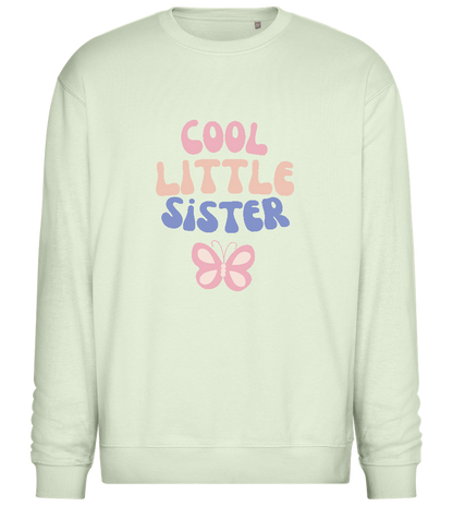 Cool Little Sister Butterfly Design - Comfort Essential Unisex Sweater_CREAMY GREEN_front