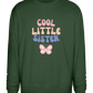 Cool Little Sister Butterfly Design - Comfort Essential Unisex Sweater_GREEN BOTTLE_front