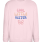 Cool Little Sister Butterfly Design - Comfort Essential Unisex Sweater_LIGHT PEACH ROSE_front