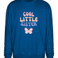 Cool Little Sister Butterfly Design - Comfort Essential Unisex Sweater_ROYAL_front