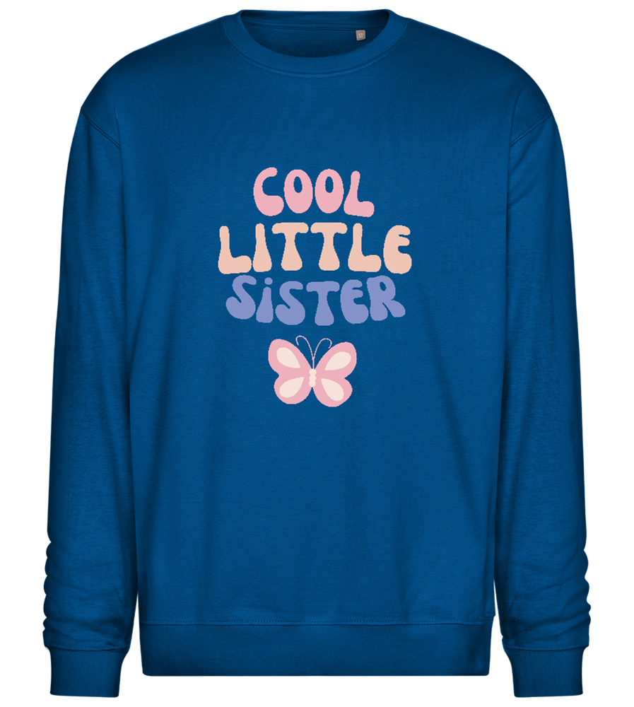 Cool Little Sister Butterfly Design - Comfort Essential Unisex Sweater_ROYAL_front