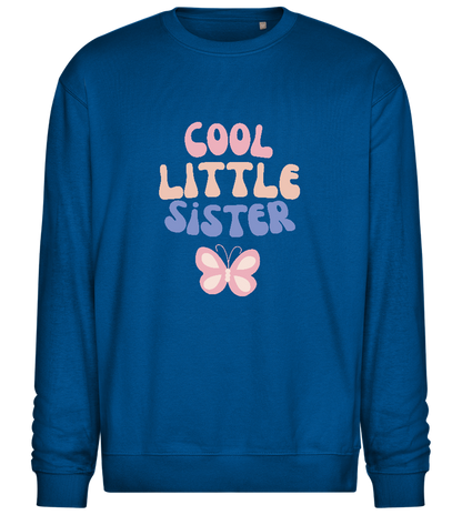 Cool Little Sister Butterfly Design - Comfort Essential Unisex Sweater_ROYAL_front