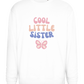 Cool Little Sister Butterfly Design - Comfort Essential Unisex Sweater_WHITE_front