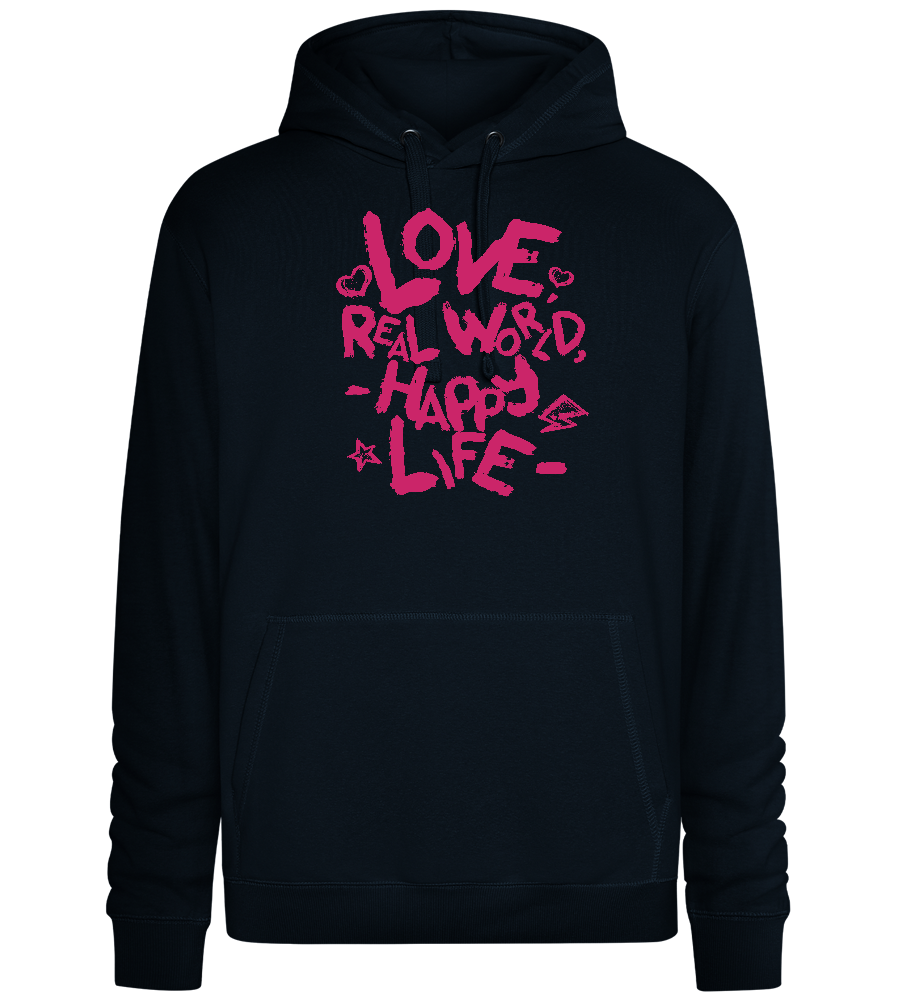 Real World Design - Premium unisex hoodie_BLACK_front