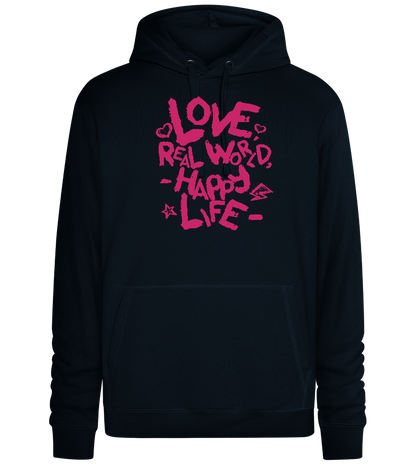 Real World Design - Premium unisex hoodie_BLACK_front