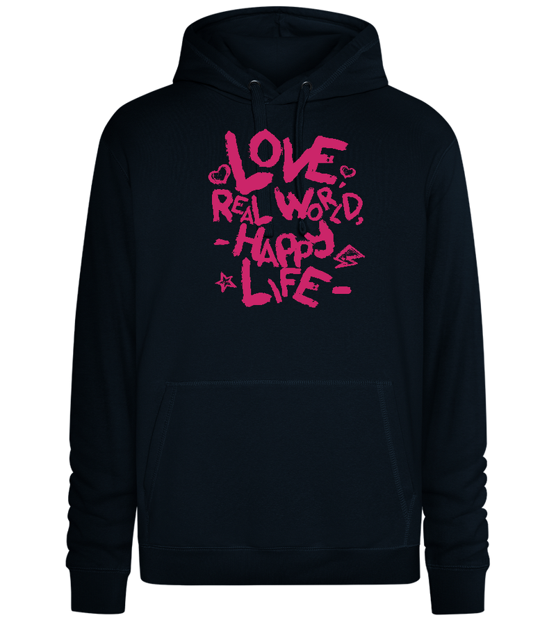 Real World Design - Premium unisex hoodie_BLACK_front