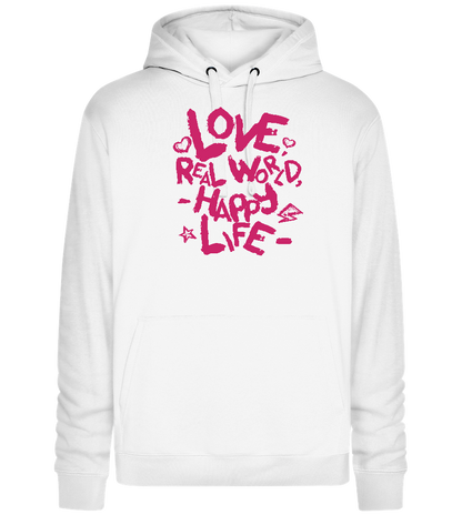 Real World Design - Premium unisex hoodie_WHITE_front