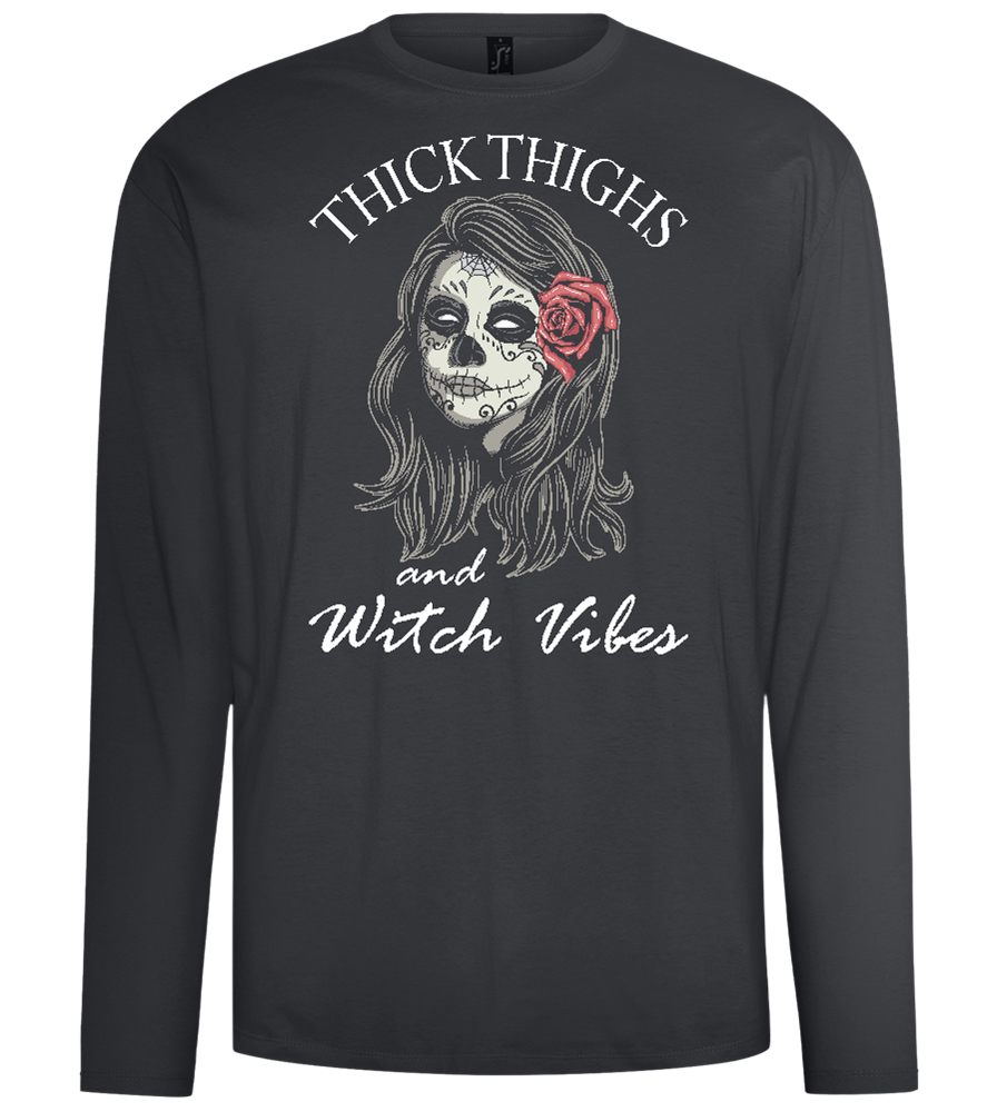 Thick Thighs Design - Comfort men's long sleeve t-shirt_DARK GRAY_front