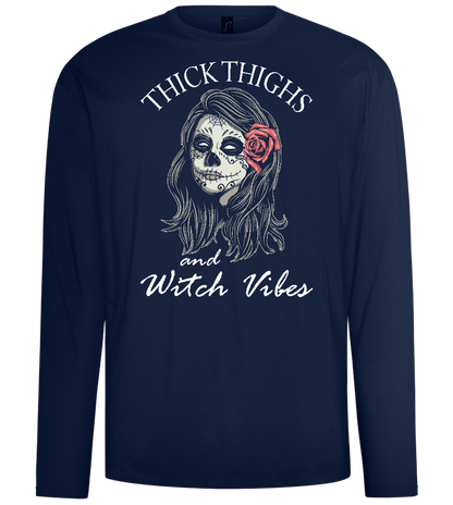 Thick Thighs Design - Comfort men's long sleeve t-shirt_MARINE_front