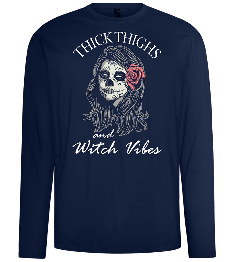 Thick Thighs Design - Comfort men's long sleeve t-shirt_MARINE_front