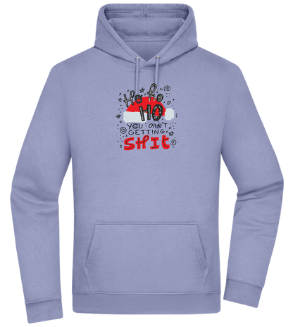 Ho Ho Ho Ain't Getting Shit Design - Premium Essential Unisex Hoodie_BLUE_front