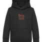 Bossy Sister Text Design - Comfort Kids Hoodie_BLACK_front