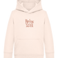 Bossy Sister Text Design - Comfort Kids Hoodie_LIGHT PEACH ROSE_front