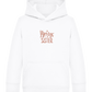 Bossy Sister Text Design - Comfort Kids Hoodie_WHITE_front