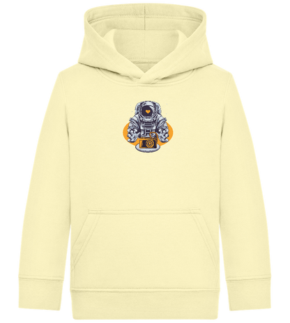 Spaceman Camera Design - Comfort Kids Hoodie_AMARELO CLARO_front