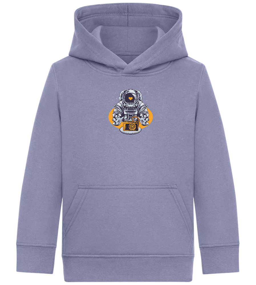 Spaceman Camera Design - Comfort Kids Hoodie_BLUE_front