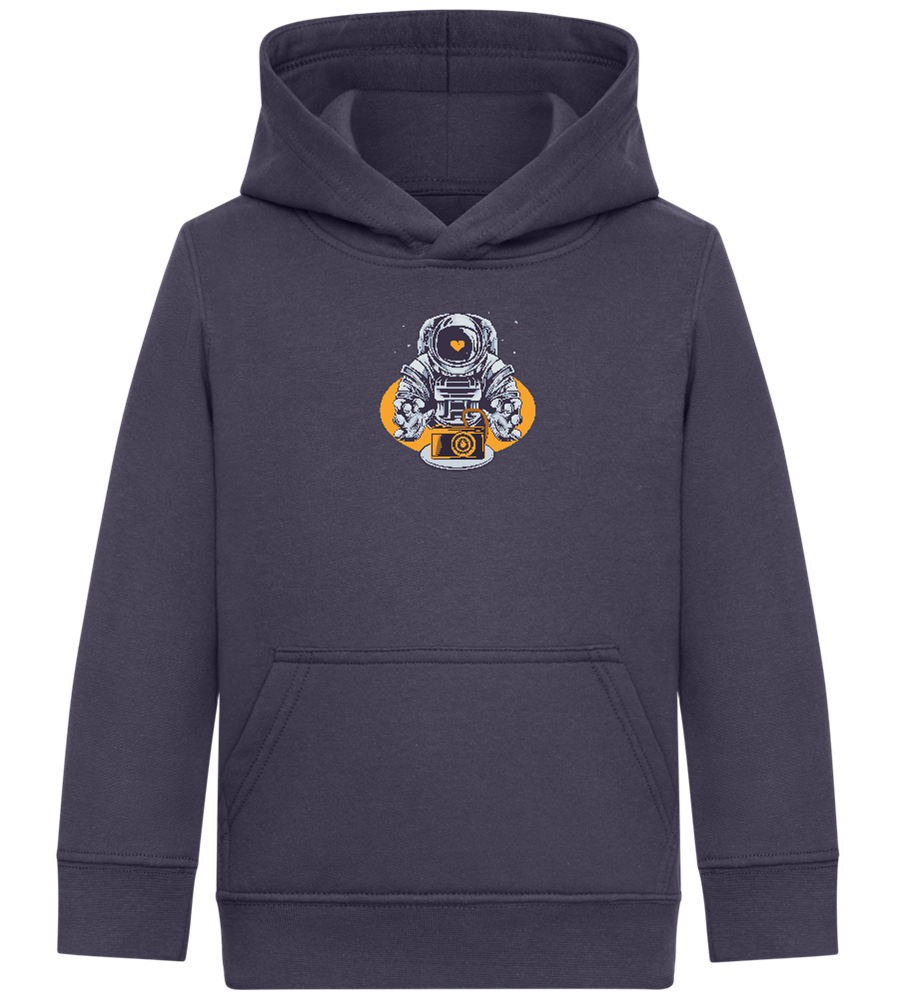 Spaceman Camera Design - Comfort Kids Hoodie_FRENCH NAVY_front