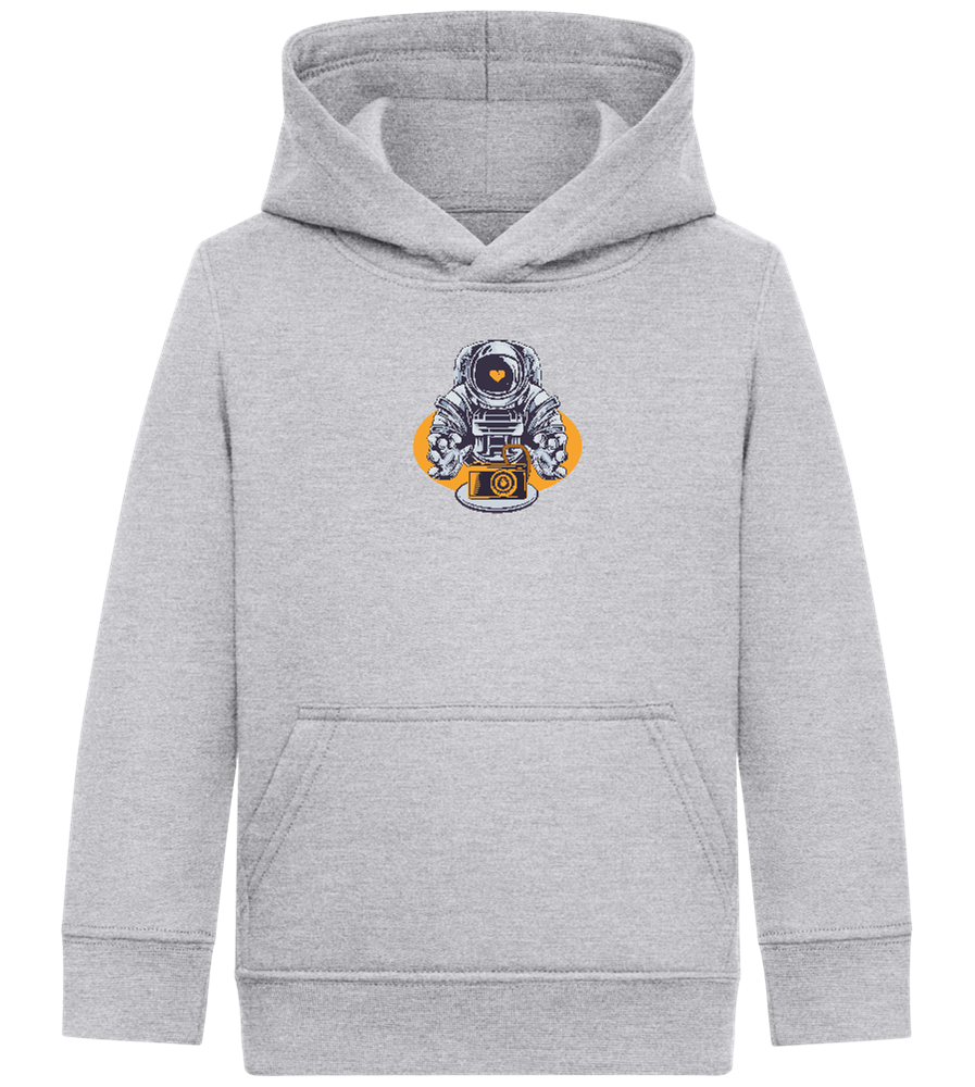 Spaceman Camera Design - Comfort Kids Hoodie_ORION GREY II_front