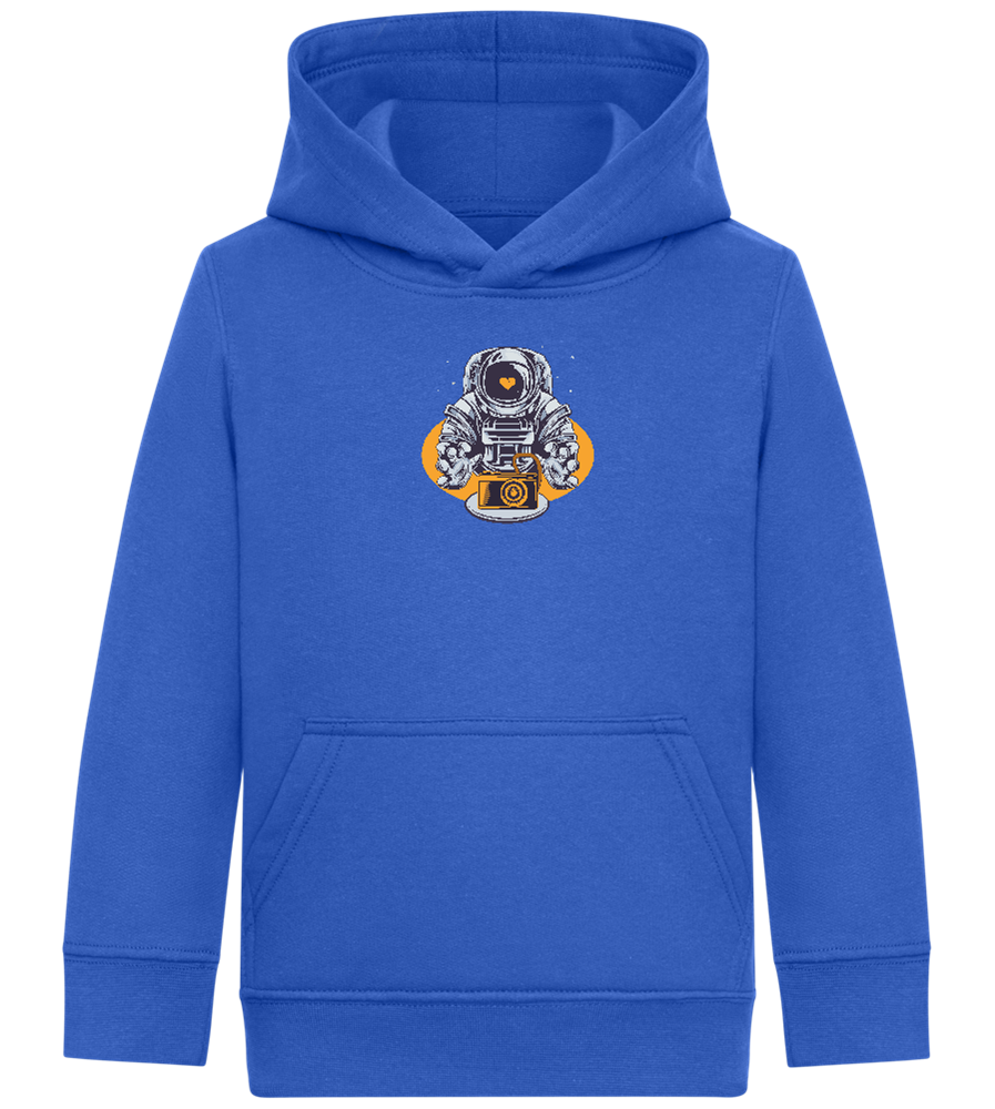 Spaceman Camera Design - Comfort Kids Hoodie_ROYAL_front