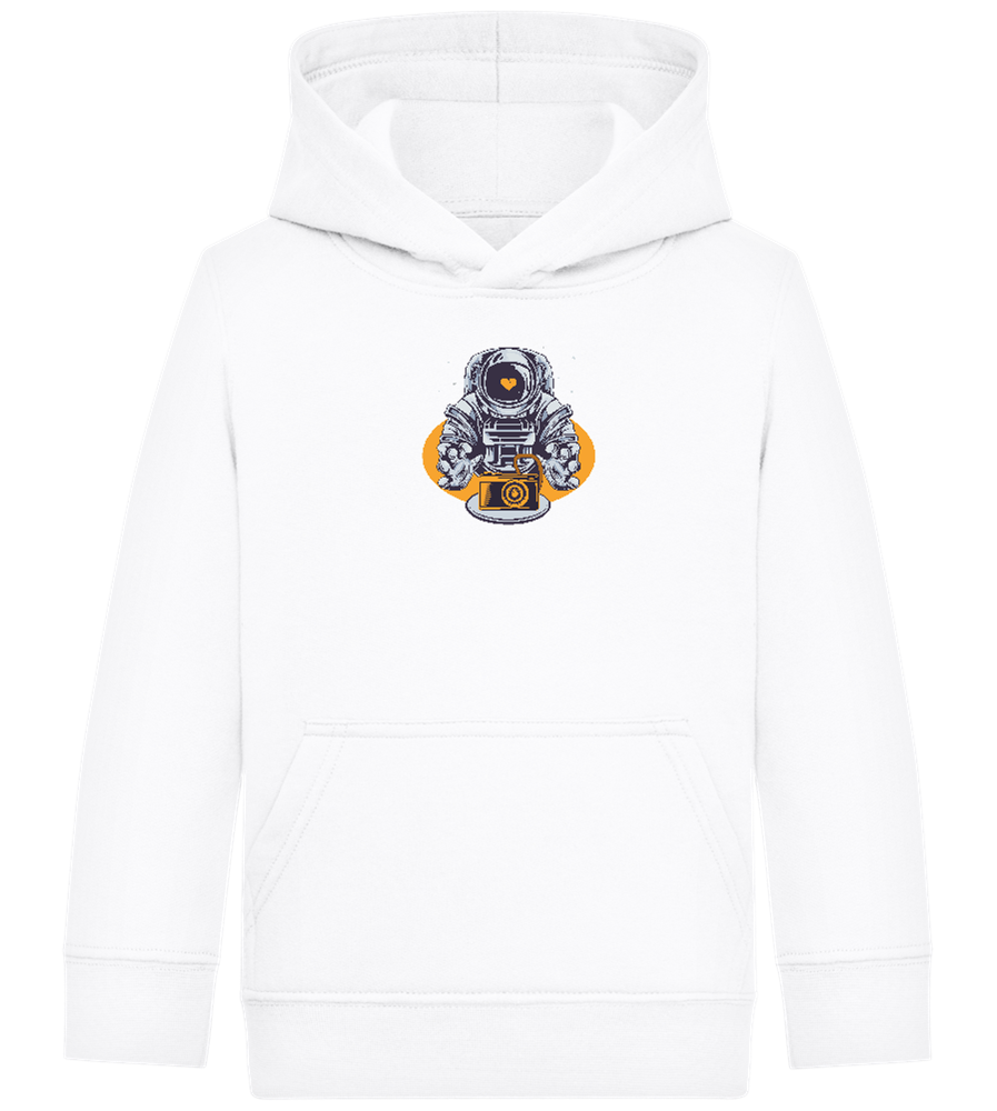 Spaceman Camera Design - Comfort Kids Hoodie_WHITE_front