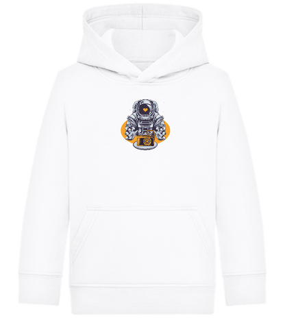 Spaceman Camera Design - Comfort Kids Hoodie_WHITE_front