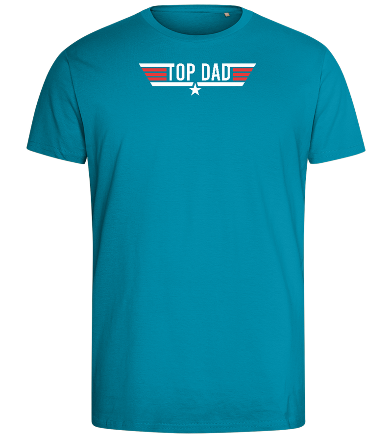 Top Dad Design - Comfort men's fitted t-shirt_TURQUOISE_front