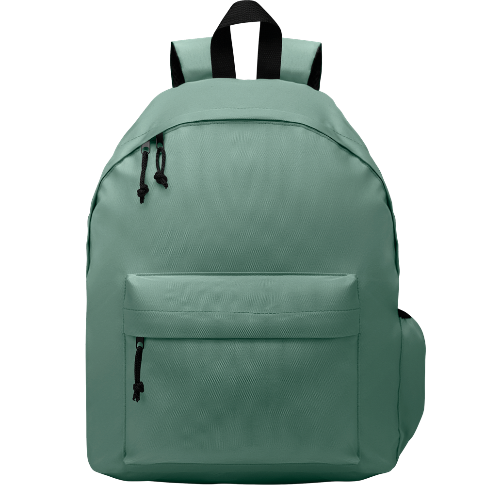 RPET Backpack with Bottle Pocket_DARK GREEN_front