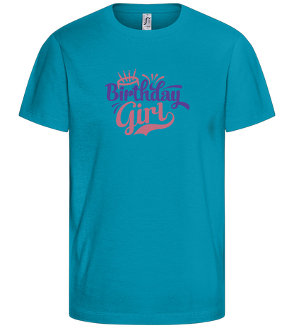 Birthday Girl Cake Design - Comfort kids fitted t-shirt_TURQUOISE_front