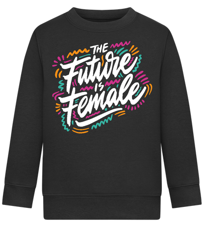 Future Is Female Design - Comfort Kids Sweater_BLACK_front