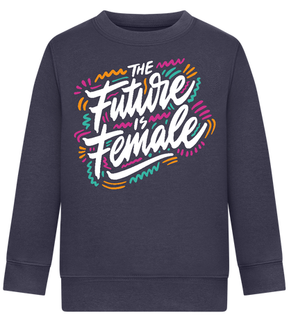 Future Is Female Design - Comfort Kids Sweater_FRENCH NAVY_front