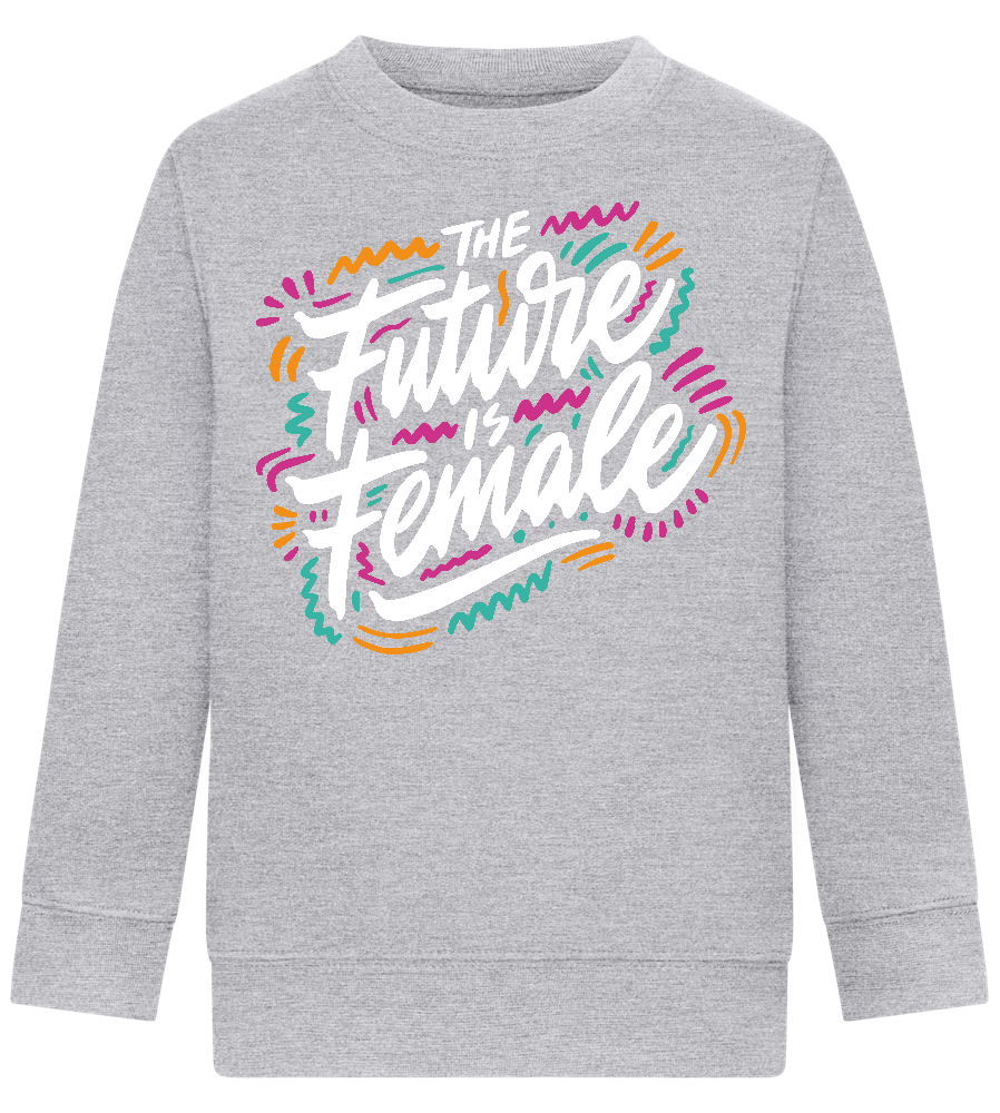 Future Is Female Design - Comfort Kids Sweater_ORION GREY II_front