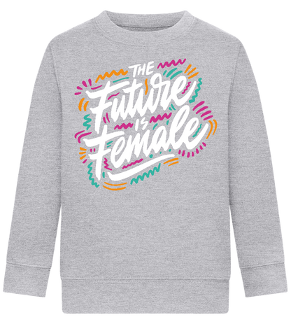 Future Is Female Design - Comfort Kids Sweater_ORION GREY II_front