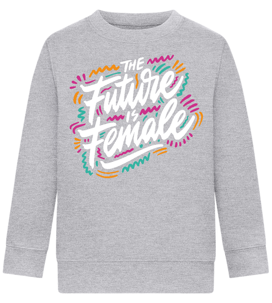 Future Is Female Design - Comfort Kids Sweater_ORION GREY II_front