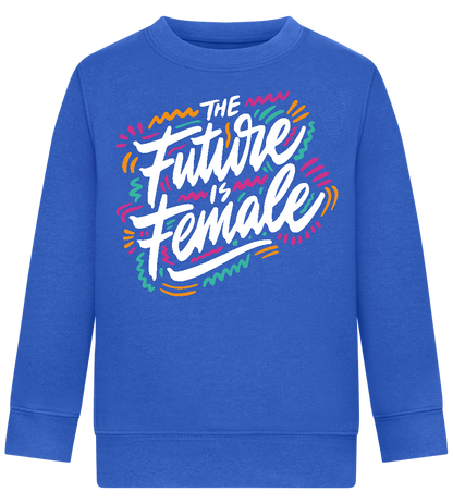 Future Is Female Design - Comfort Kids Sweater_ROYAL_front