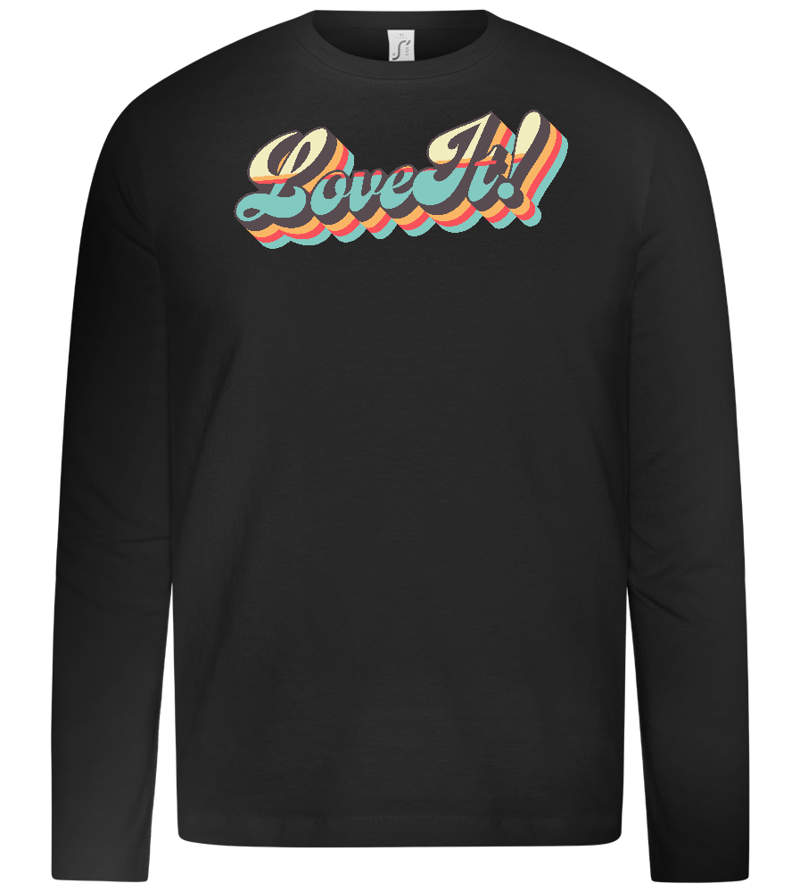 Love It Design - Premium kids long sleeve t-shirt_DEEP BLACK_front