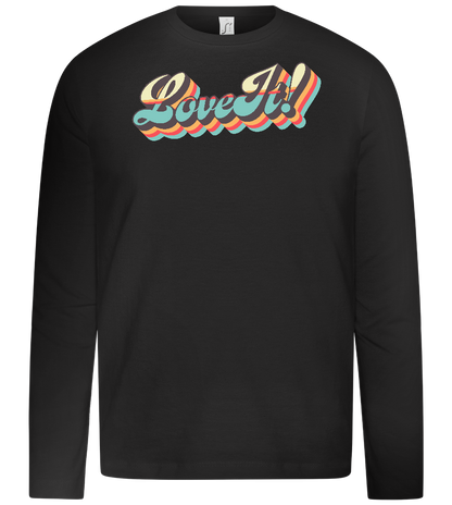 Love It Design - Premium kids long sleeve t-shirt_DEEP BLACK_front