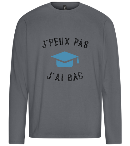 J'peux Pas J'ai Bac Design - Premium men's long sleeve t-shirt_MOUSE GREY_front