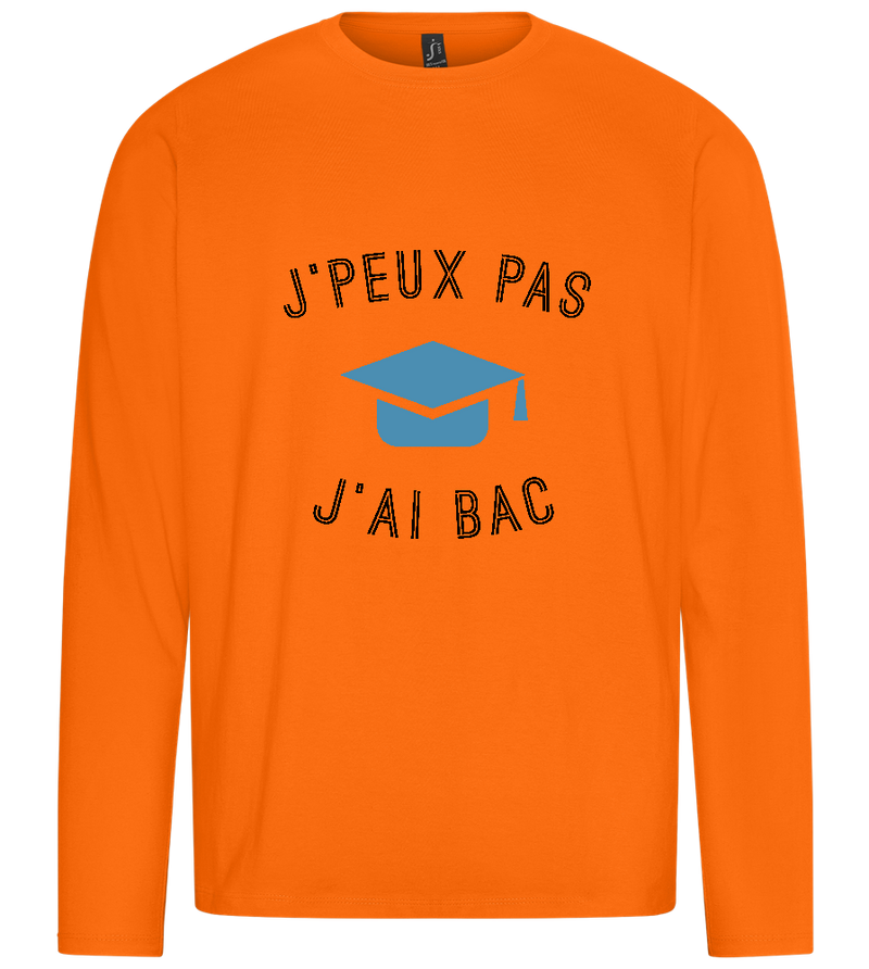 J'peux Pas J'ai Bac Design - Premium men's long sleeve t-shirt_ORANGE_front