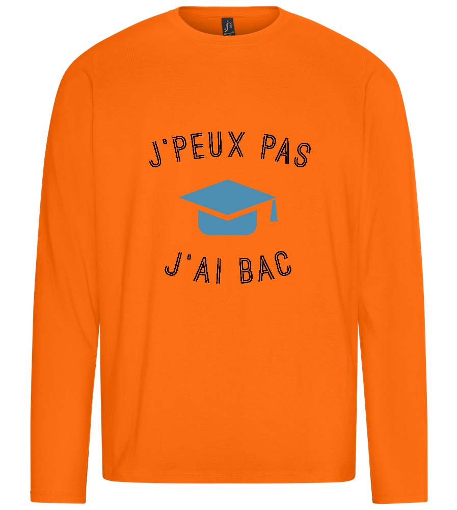 J'peux Pas J'ai Bac Design - Premium men's long sleeve t-shirt_ORANGE_front