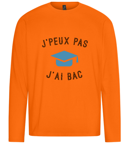 J'peux Pas J'ai Bac Design - Premium men's long sleeve t-shirt_ORANGE_front