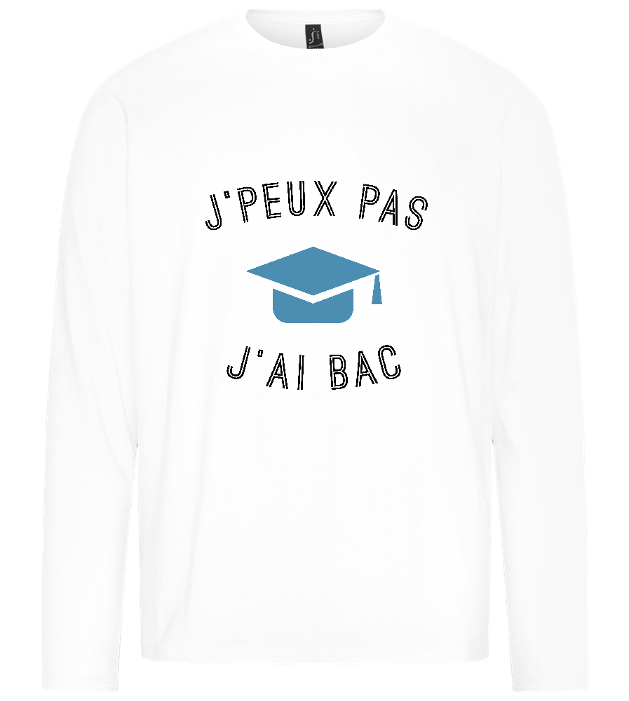 J'peux Pas J'ai Bac Design - Premium men's long sleeve t-shirt_WHITE_front