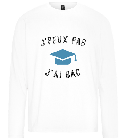 J'peux Pas J'ai Bac Design - Premium men's long sleeve t-shirt_WHITE_front