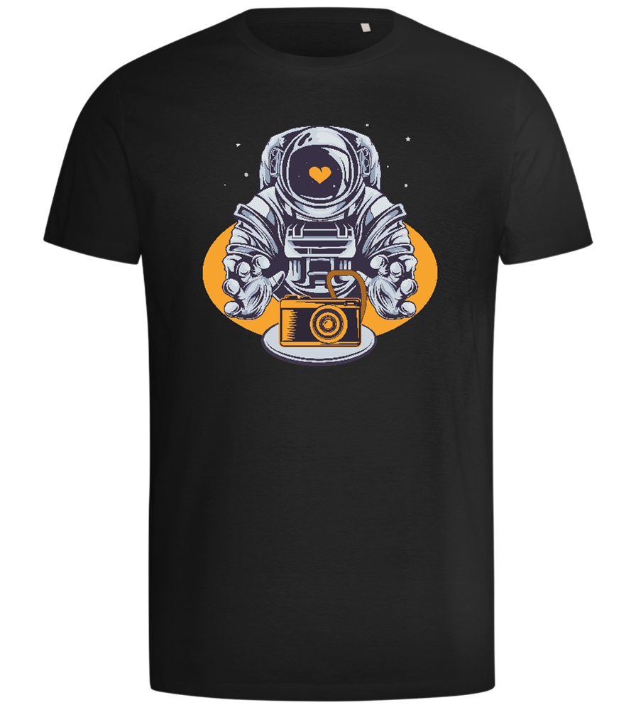 Spaceman Camera Design - Comfort men's t-shirt_DEEP BLACK_front